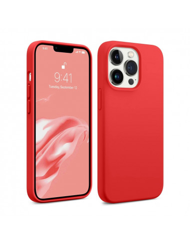 Helmet Case Liquid Silicone iPhone 13 Pro, Red