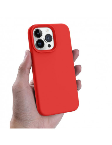 Helmet Case Liquid Silicone iPhone 13 Pro, Red