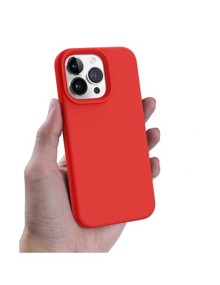 Helmet Case Liquid Silicone iPhone 13 Pro, Red
