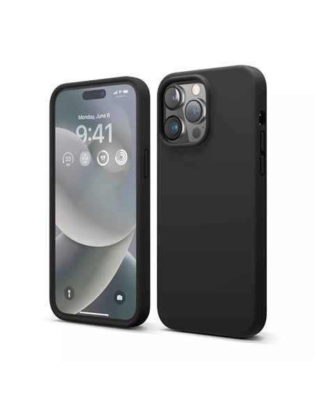 Helmet Case Liquid Silicone iPhone 14 Pro, Black