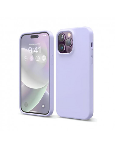 Helmet Case Liquid Silicone iPhone 14 Pro, Purple