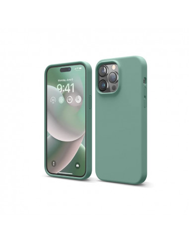Helmet Case Liquid Silicone iPhone 14 Pro Max, Green