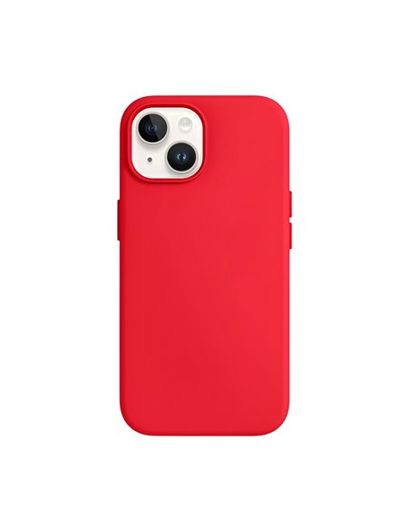 Helmet Case Silicone Soft Touch iPhone 15 Plus/14 Plus, Red