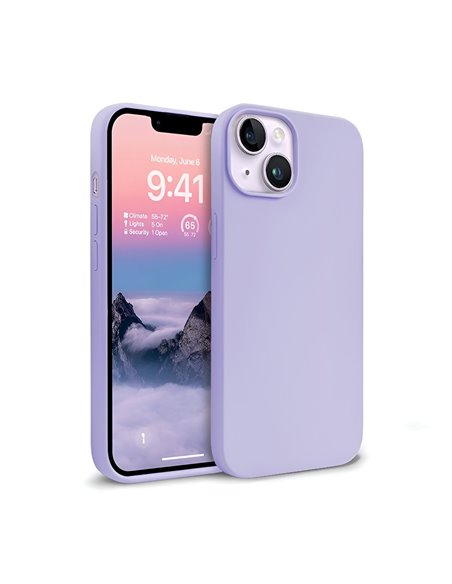 Helmet Case Liquid Silicone iPhone 15 Plus/14 Plus, Lilac