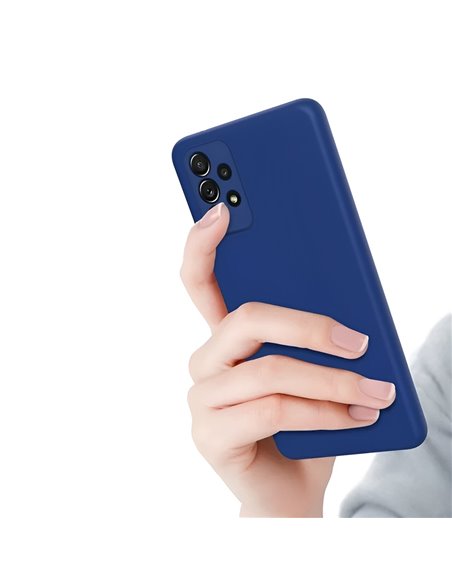 Helmet Case Liquid Silicone Samsung A32, Denim Blue