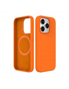 Helmet Case Liquid Silicone iPhone 14 Pro, Orange 2