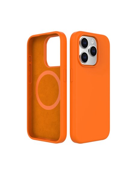 Helmet Case Liquid Silicone iPhone 14 Pro, Orange