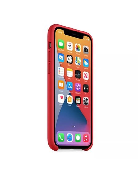 Helmet Case Liquid Silicone iPhone 11, Red