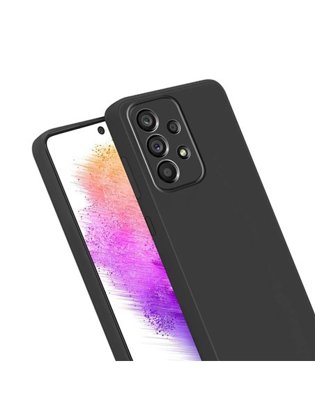 Helmet Case Liquid Silicone Samsung A73, Black