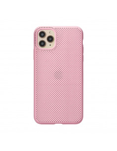 Helmet Case Liquid Silicone Grid iPhone 11 Pro Max, Pink
