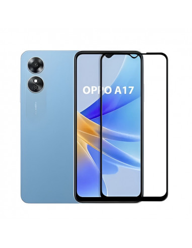 Helmet Diamond Glass 5D Oppo A17, Black