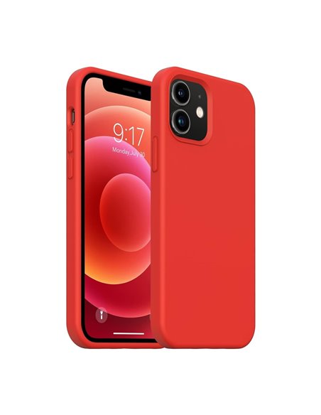 Helmet Case Liquid Silicone iPhone 12 Mini, Red