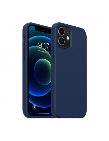 Helmet Case Liquid Silicone iPhone 12 Mini, Navy Blue