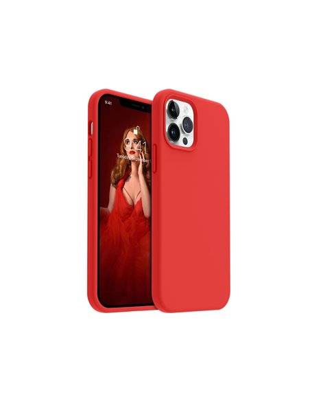 Helmet Case Liquid Silicone iPhone 12 Pro, Red