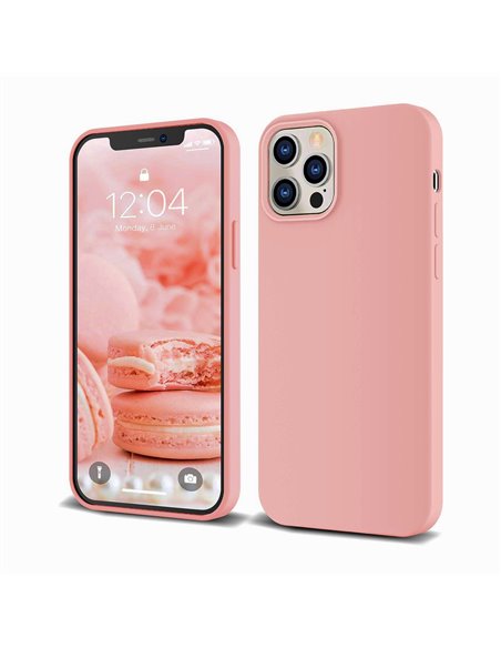 Helmet Case Liquid Silicone iPhone 12 Pro Max, Rose