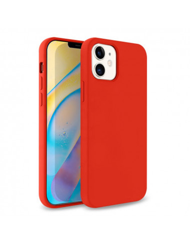 Helmet Case Liquid Silicone iPhone 12, Red