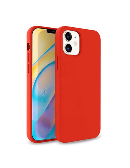 Helmet Case Liquid Silicone iPhone 12, Red