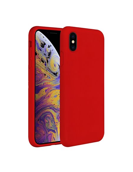 Helmet Case Liquid Silicone iPhone Xs Max, Red