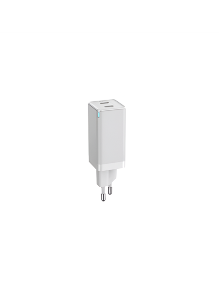 Helmet Wall Charger GaN 1*USB-A+2*Type-C 65W 6A, White Helmet Wall Charger GaN 1*USB-A+2*Type-C 65W 6A, White