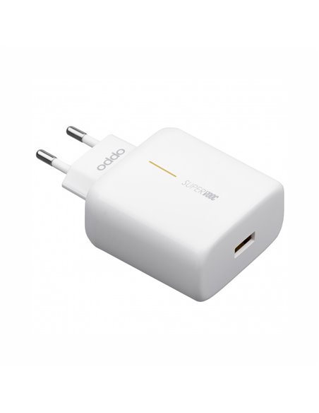 Oppo Wall Charger Super VOOC Flash 10V/6A 65W, White Oppo Wall Charger Super VOOC Flash 10V/6A 65W, White