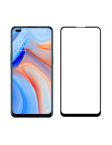 Helmet Diamond Glass 4D Oppo Reno 3 Pro, Black