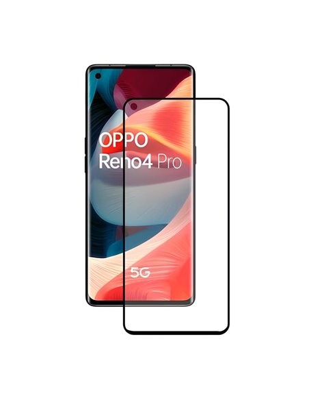 Helmet Diamond Glass 4D Oppo Reno 4 Pro 5G, Black