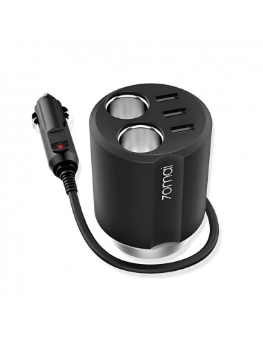 70Mai Car Charger 3xUSB 6A Cigarette Lighter Socket Pro, Black