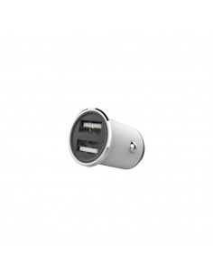 Helmet Car Charger 2xUSB 2.4A, Silver 2