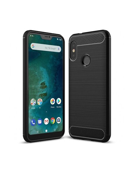 Helmet Case Carbon Xiaomi Mi A2 Lite, Black