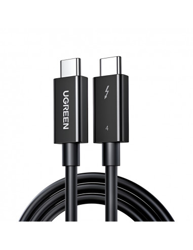 UGREEN Cable Type-C to Type-C Thunderbolt 4, 40Gbps, 0.8m US501, Black