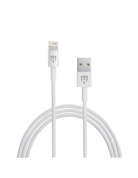 Helmet Cable USB to Lightning Basic 2.1A 1m, White