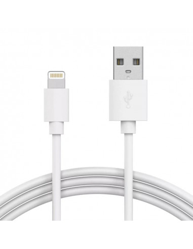 Helmet Cable USB to Lightning Basic 2.1A 1m, White