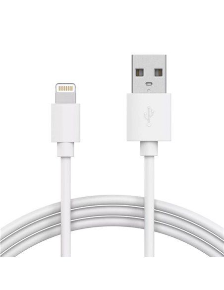Helmet Cable USB to Lightning Basic 2.1A 1m, White