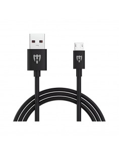 Helmet Cable USB to Micro-USB Basic 2.1A 1m, Black 