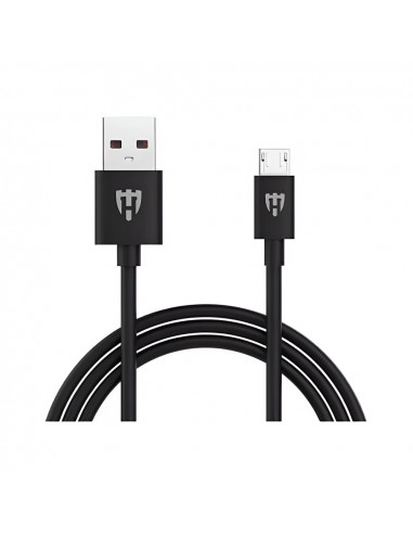 Helmet Cable USB to Micro-USB Basic 2.1A 1m, Black 