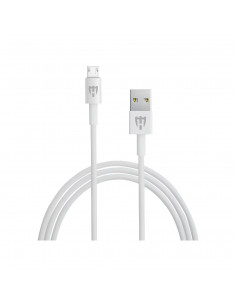 Helmet Cable USB to Micro-USB Basic 2.1A 1m, White