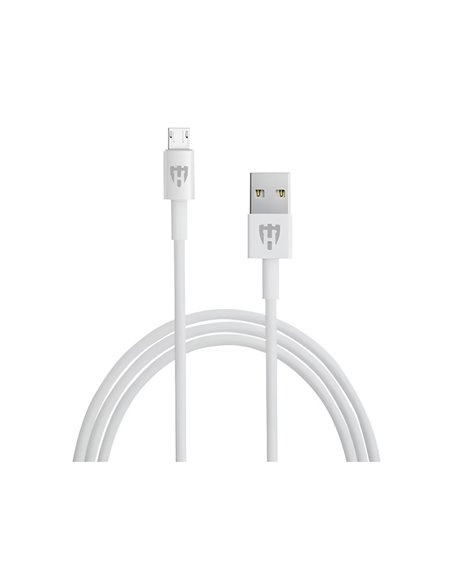 Helmet Cable USB to Micro-USB Basic 2.1A 1m, White