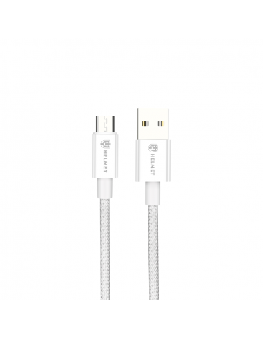 Helmet Cable USB to Micro-USB 20W 1.5M Nylon Series, Grey