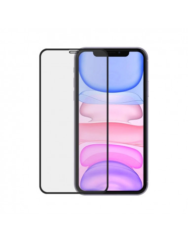 Helmet Diamond Glass 4D iPhone 11, Black Frame