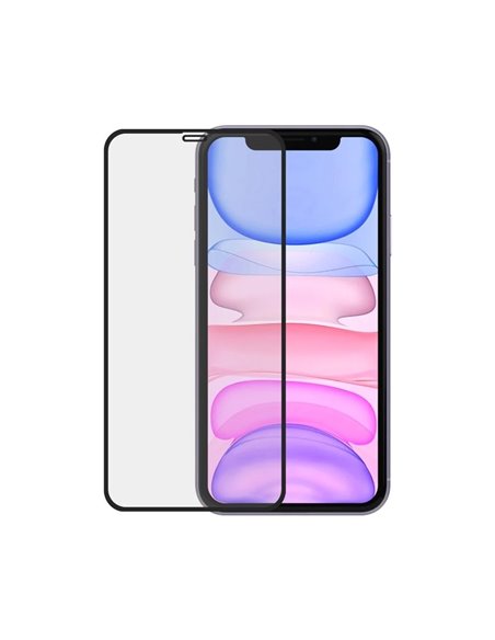 Helmet Diamond Glass 4D iPhone 11, Black Frame