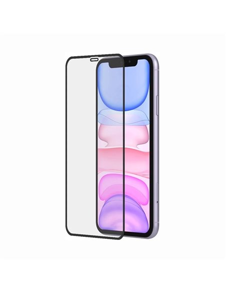 Helmet Diamond Glass 4D iPhone 11, Black Frame