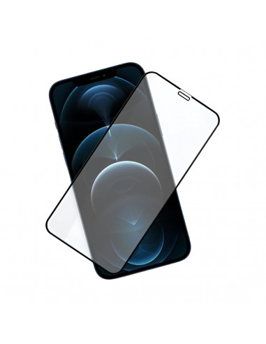 Helmet Diamond Glass 5D iPhone 12/12 Pro, Black