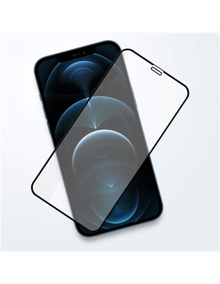 Helmet Diamond Glass 5D iPhone 12/12 Pro, Black