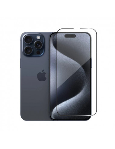 Helmet Diamond Glass 5D iPhone 15 Pro, Black