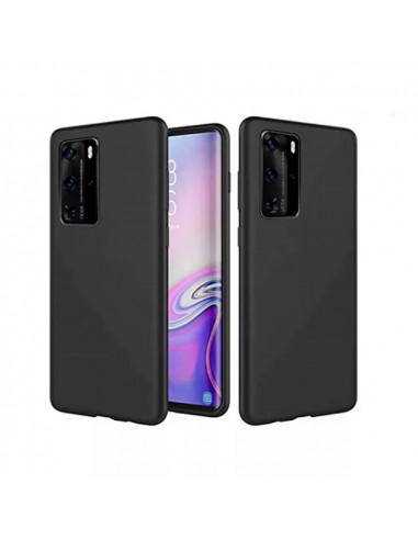 Helmet Case Liquid Silicone Huawei P40, Black