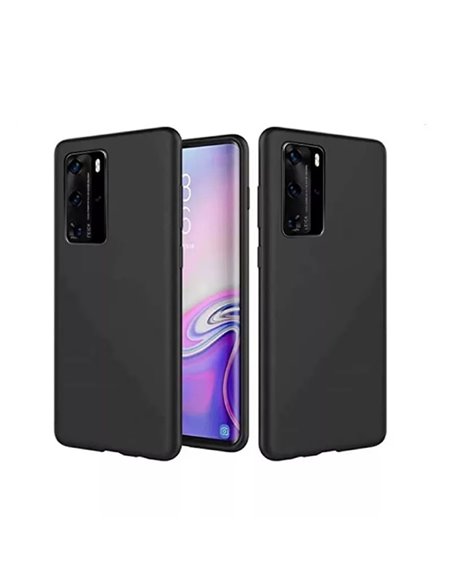 Helmet Case Liquid Silicone Huawei P40, Black