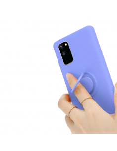 Helmet Case with Ring Liquid Silicone Samsung A20, Blue 2