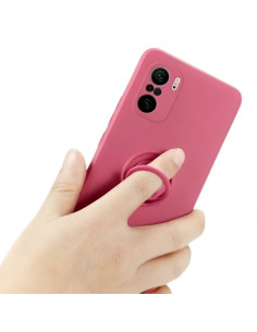 Helmet Case with Ring Liquid Silicone Xiaomi Redmi 7, Pink