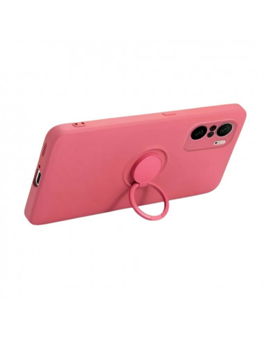 Helmet Case with Ring Liquid Silicone Xiaomi Redmi 7, Pink