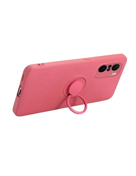 Helmet Case with Ring Liquid Silicone Xiaomi Redmi 7, Pink